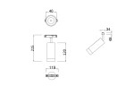 Фото 1 Трековый светильник Technical TR019-2-7W4K-MG