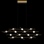 Фото 4 Люстра Molecular 14 black/gold