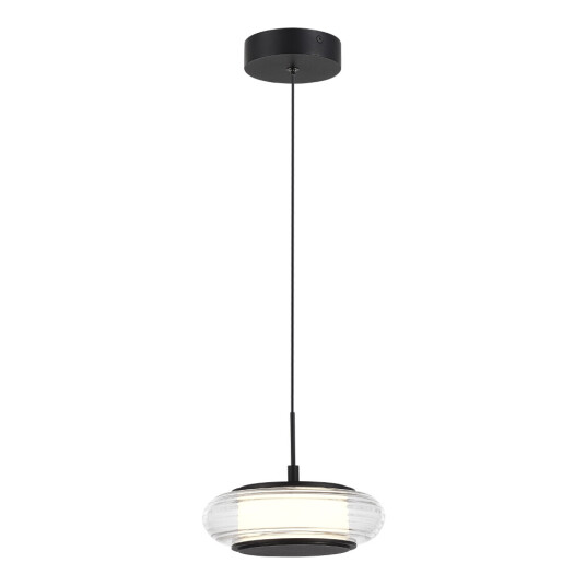 Фото SL6239.403.01 Светильник подвесной ST-Luce черный/прозрачный LED 1*7W 3000K ФРИТЕЛЛА