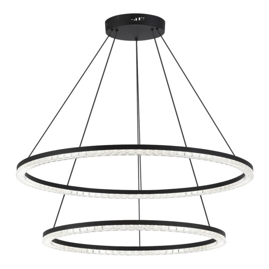 Фото SL1018.403.02 Светильник подвесной ST-Luce черный/прозрачный LED 1*96W 4000K ЭВКЛИДИК
