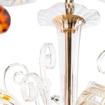 Фото 1 Люстра Crystal Lux CATARINA SP12+6 V2 GOLD/TRANSPARENT-COGNAC