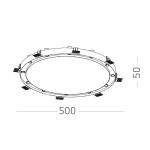 Фото 2 ST706.438.30 Св-к встр. Белый LED 6*5W 3000K 2 700Lm Ra>90 38° IP20 D550xH50 220-240V Встраиваемые светильники