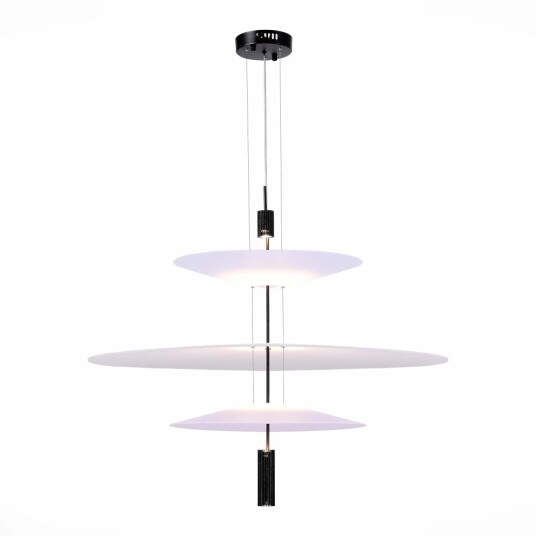 Фото SL6101.423.01 Люстра подвесная ST-Luce Черный/Белый LED 1*15W 3000K ИСОЛА