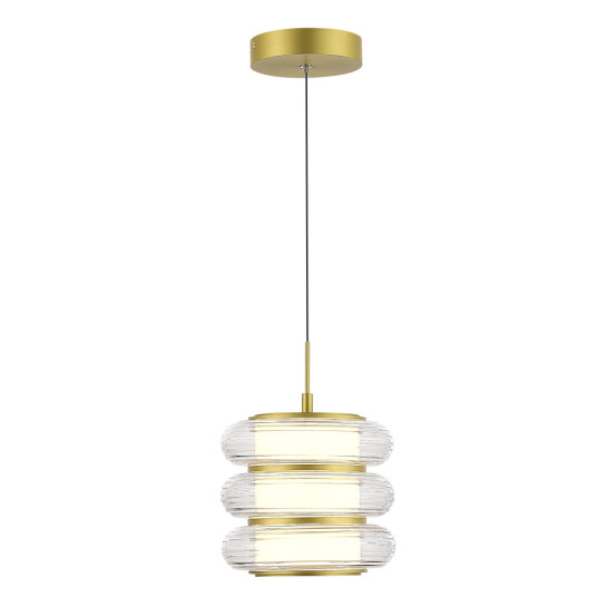 Фото SL6239.203.03 Светильник подвесной ST-Luce золото/прозрачный LED 1*16W 3000K ФРИТЕЛЛА
