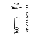 Фото 2 Трековый подвесной светильник Technical TR041-4-12WTW-DD-B