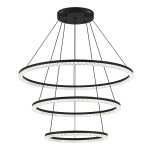 Фото SL1018.403.03 Светильник подвесной ST-Luce черный/прозрачный LED 1*130W 4000K ЭВКЛИДИК