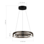 Фото 1 SL6019.323.01 Светильник подвесной ST-Luce Черный/Дымчатый, Белый LED 1*18W 3000K ФОРЕЙ
