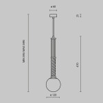 Фото 4 Подвесной светильник Maytoni MOD287PL-01BS