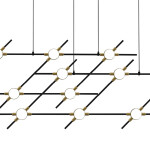 Фото 2 Люстра Molecular 14 black/gold