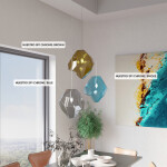 Фото 3 Светильник подвесной Crystal Lux NUESTRO SP1 CHROME/BLUE