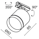 Фото 3 Трековый светильник Technical TR088-1-GX53-W