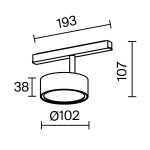 Фото 5 Трековый светильник Technical TR040-4-18W3K-DS-BBS