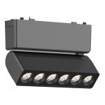 Фото ST675.436.06 Магнитный трековый светильник Черный LED 1*6W 3000K 360Lm Ra>90 IP20 L122xW26xH80 48V SKYFLAT