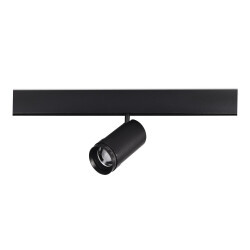 Фото ST357.436.20 Магнитный трековый светильник ZOOM Черный LED 1*20W 3000K Lm Ra90 10-55° IP20 D60xH170 SKYLINE 48