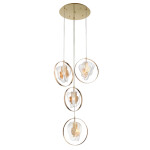 Фото 7 Подвесной светильник P60669-4 gold/clear