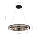 Фото 1 SL6019.333.01 Светильник подвесной ST-Luce Черный/Дымчатый, Белый LED 1*36W 3000K ФОРЕЙ