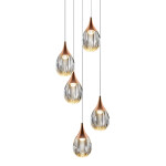 Фото 3 Подвесной светильник MD24001004-5A copper/clear