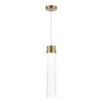 Фото SL6236.303.01 Светильник подвесной ST-Luce Латунь/Прозрачный LED 1*12W 4000K CHAMPAGNE