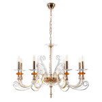 Фото 4 Люстра Crystal Lux CATARINA SP8 V2 GOLD/TRANSPARENT-COGNAC
