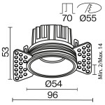 Фото 3 Встраиваемый светильник Technical DL058-7W3K-TRS-W