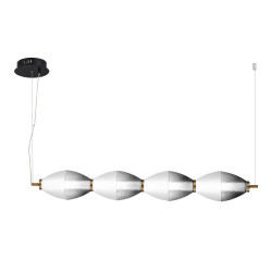 Фото SL6130.403.24 Светильник подвесной ST-Luce Черный/Белый, Дымчатый LED 1*28W 3000K ICE