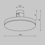 Фото 2 Трековый светильник Technical TR152-1-7W3K-PT