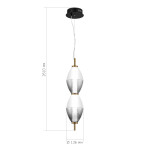 Фото 1 SL6130.403.15 Светильник подвесной ST-Luce Черный/Белый, Дымчатый LED 1*16W 3000K ICE