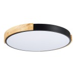 Фото 1 SLE201342-01 Светильник потолочный Черный, Светлое дерево/Белый LED 1*40W 3000K/4000K/6000K DELIA