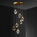 Фото 3 Подвесной светильник Crystal rock 7 gold