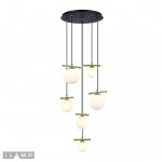 Фото 1 Светильник подвесной iLamp Golden 2134-6D BR+MBK