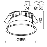 Фото 5 Встраиваемый светильник Technical DL055-18W3-4-6K-W