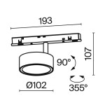 Фото 3 Трековый светильник Technical TR040-4-18WTW-DD-B