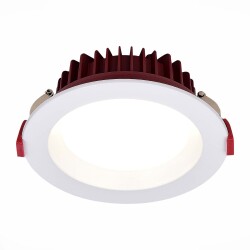 Фото ST752.548.12 Св-к встр. Белый LED 1*12W 4000K 960Lm Ra80 100° IP44 D115xH47 100-240VV Встраиваемые светильники