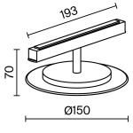 Фото 5 Трековый светильник Technical TR107-2-5W3K-BS