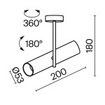 Фото 4 Потолочный светильник Technical C020CL-01W