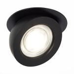 Фото ST654.438.10 Св-к встр. Черный LED 1*10W 3000K 850Lm Ra>90 38° IP20 D109xH60 180-240V Встраиваемые светильники