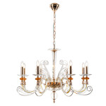 Фото 3 Люстра Crystal Lux CATARINA SP8 V2 GOLD/TRANSPARENT-COGNAC