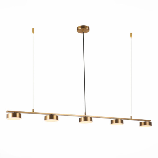 Фото SL6000.303.05 Светильник подвесной ST-Luce Латунь/Латунь LED 5*7W 3000K ПАНЧЕС