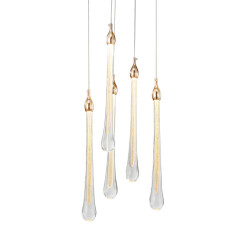 Фото Подвесной светильник Teardrop 5 gold