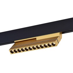 Фото ST805.236.12 Магнитный трековый светильник Золотистый LED 1*12W 3000K 450Lm Ra>90 36° IP20 L220xW22x SKYLINE 48