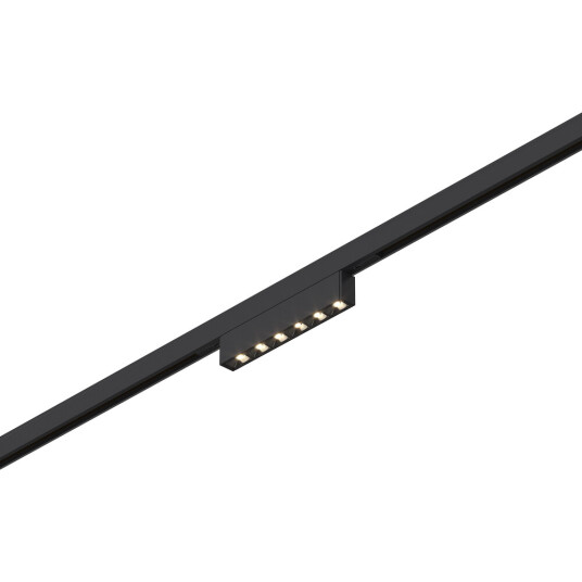 Фото ST666.446.05 Магнитный трековый светильник Черный LED 1*5W 4000K 220Lm Ra>90  IP20 L100xW10xH18 24V SUPER5