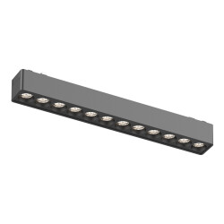 Фото ST673.436.12 Магнитный трековый светильник Черный LED 1*12W 3000K 710Lm Ra>90 36° IP20 L230xW26xH24 SKYFLAT