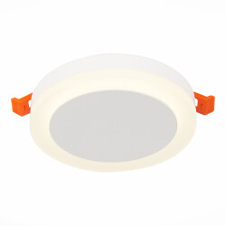 Фото ST104.542.06 Светильник встраиваемый Белый LED 1*6W 4000K 468Lm Ra>80 120° IP20 D110xH20 170-240V Встраиваемые светильники