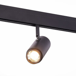 Фото ST357.436.06 Магнитный трековый светильник ZOOM Черный LED 1*6W 3000K 667Lm Ra>80 10-60° IP20 L137xW SKYLINE 48