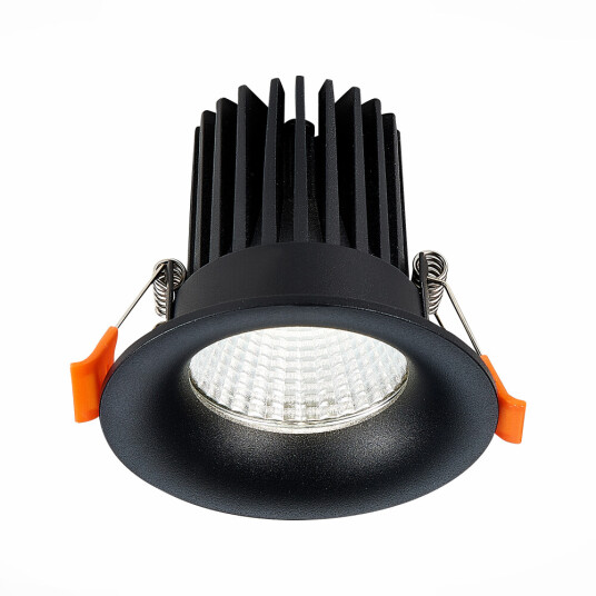 Фото ST703.448.10 Св-к встр. Черный LED 1*10W 4000K 900Lm Ra>90 38° IP20 D85xH75 170-240V Встраиваемые светильники