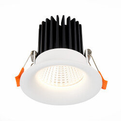 Фото ST703.538.10 Св-к встр. Белый LED 1*10W 3000K 900Lm Ra>90 38° IP20 D85xH75 170-240V Встраиваемые светильники