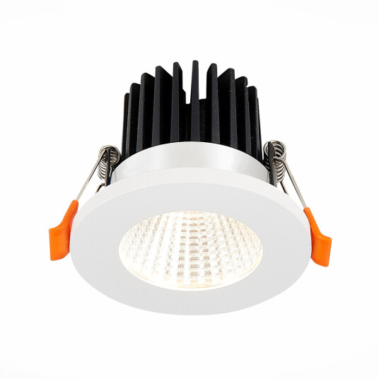 Фото ST704.548.10 Св-к встр. Белый LED 1*10W 4000K 900Lm Ra>90 38° IP20 D80xH60 170-240V Встраиваемые светильники