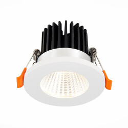 Фото ST704.548.10 Св-к встр. Белый LED 1*10W 4000K 900Lm Ra>90 38° IP20 D80xH60 170-240V Встраиваемые светильники