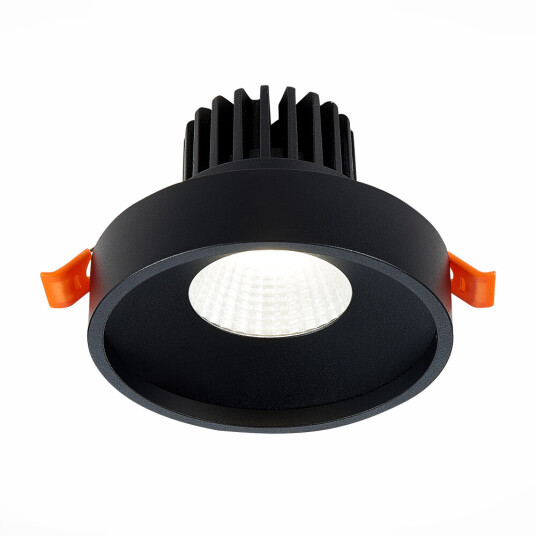 Фото ST751.438.10 Св-к встр. Черный LED 1*10W 3000K 750Lm Ra>90 38° IP20 D100xH75 170-240V Встраиваемые светильники