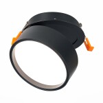 Фото ST651.448.14 Встраиваемый поворотный светильник Черный LED 1*14W 4000K 1 100Lm Ra>90 120° IP20 D105x Встраиваемые светильники